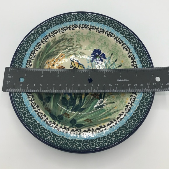 Polish Pottery Unikat Spring Garden Soup Salad Pasta Bowl 2210 New - Picture 5 of 6